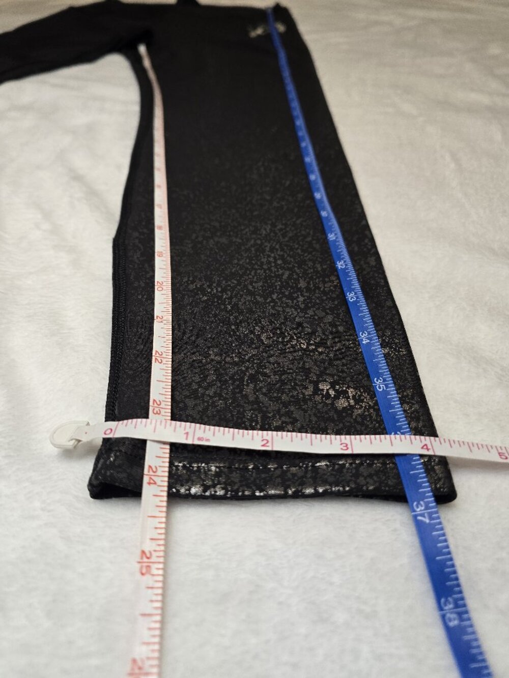 Peloton Sparkle Foil High Rise Leggings Metallic Speckle Black Women's Large L - Picture 6 of 6